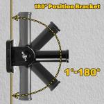 American Flag 3x5 FT with Pole Kit, 6FT Tangle Free Black Flagpole, Heavy Duty Spun Polyester US Flag with Embroidered Stars, Sewn Stripes, Brass Grommets, and Mounting Bracket for Outside House