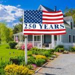 Probsin 250 Anniversary Flag 3x5 Ft USA American 250 Years Star Stripe 250th Anniversary Patriotic Yard Signs Party Supplies Hanging Decor for Room House Welcome Photo Backdrop with Brass Grommets