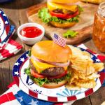 96Pcs Veterans Day Plates and Napkins Party Supplies Veterans Patriotic Party Decorations 4th of July Disposable Paper Plates American Flag Tableware Sets for Independence Memorial Day Serves 24
