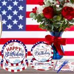 96Pcs Veterans Day Plates and Napkins Party Supplies Veterans Patriotic Party Decorations 4th of July Disposable Paper Plates American Flag Tableware Sets for Independence Memorial Day Serves 24