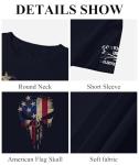 KESIHAN American Flag Skull Punisher Shirt Short Sleeve Men's Patriotic Graphic T-Shirt