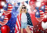 LTLYH 7x5ft Patriotic Backdrop for Photography American Flag and Balloon Veterans Day Background 4th of July Patriotic Party Decoration Photo Studio Booth Banner 104