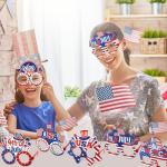 12 Pcs 4th of July Glasses Patriotic Party Sunglasses American Flag Eyewear for Independence Day Party Favors Red White and Blue Photo Booth Props for 4th of July Accessories Memorial Day Decorations