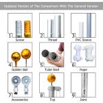 VINGLI Upgraded 20FT Sectional Aluminum Flagpole, Thick Tube Halyard Flag Pole,Kit Free 27~33mph 3'x5' USA American Flag Golden Ball Top Halyard Rope PVC Sleeve,Outdoor Residential Garden Gazebo