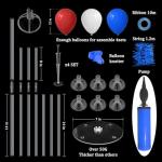ZJDHPTY Red White and Blue Balloon Stand Centerpiece Table Decorations for 4th of July Father's Day Graduation Birthday Party Decorations(Red white blue set4)
