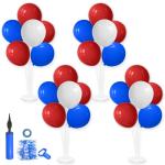 ZJDHPTY Red White and Blue Balloon Stand Centerpiece Table Decorations for 4th of July Father's Day Graduation Birthday Party Decorations(Red white blue set4)