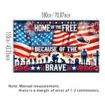 BlissYard Memorial Day Party Background Banner 71 x 43 Inch Independence Day Themed 4th of July Patriotic National Holiday Backdrop Independence Day Themed Indoor Outdoor Supplies