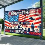 BlissYard Memorial Day Party Background Banner 71 x 43 Inch Independence Day Themed 4th of July Patriotic National Holiday Backdrop Independence Day Themed Indoor Outdoor Supplies