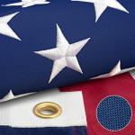 3x5 American Flags for Outside - US Flag 3x5 Heavy Duty Outdoor - Super Tough USA Flag with Tearproof & Fade Resistant Spun Polyester, Embroidered Stars, Sewn Stripes, Brass Grommets