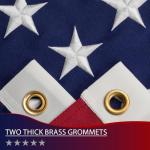 3x5 American Flags for Outside - US Flag 3x5 Heavy Duty Outdoor - Super Tough USA Flag with Tearproof & Fade Resistant Spun Polyester, Embroidered Stars, Sewn Stripes, Brass Grommets