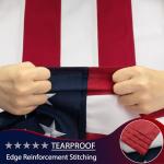 3x5 American Flags for Outside - US Flag 3x5 Heavy Duty Outdoor - Super Tough USA Flag with Tearproof & Fade Resistant Spun Polyester, Embroidered Stars, Sewn Stripes, Brass Grommets