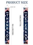 Veterans Day Decorations, Thank You Veterans Porch Banners, 30x180CM Veterans Day American Flag Patriotic Decoration for Outdoor Hanging Decor