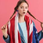 Mintolex 4th of July Star Tassel Earrings Patriotic Rhinestone Dangle Earrings for Women Boho Long Drop Crystal American Flag Jewelry for Independence Day, Hollow Star