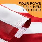 American Flag Pole Kit for House Outside - Black Metal Flagpole 6 FT with Tangle Free Design - 3x5 Embroidered US Flag, Holder Bracket, Ultra Durable Steel for Porch, Tree and More Residential