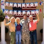 Thank You Veterans Banner, Pre-Strung Veterans Day Party Backdrop Decorations American Flag Soldier Design Patriotic Theme Banner to Honor Our Heroes for Outdoor Indoor Decor
