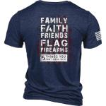 Nine Line 5 Things You Don't Mess with Men’s Patriotic T-Shirt, American Flag Shirt, USA Made, 9 Line Apparel, Veteran Shirt