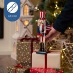 THE TWIDDLERS - 12-Inch Uncle Sam USA Wooden Nutcracker - American Flag Decorative Christmas Nutcracker Figures - Traditional Patriotic Decoration - Pine Wood Classic Ornament - Holiday Decor