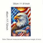 BlissYard God Bless America Patriotic Garden Flag 12x18 Inch Vertical Double Sided Eagle USA American Flag Yard 4th of July Independence Day Yard Flags Banner for Farm Outdoor Decorative Outside