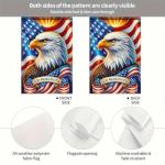 BlissYard God Bless America Patriotic Garden Flag 12x18 Inch Vertical Double Sided Eagle USA American Flag Yard 4th of July Independence Day Yard Flags Banner for Farm Outdoor Decorative Outside