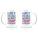 Hogg Patriotic Coffee Mug - I Love it When I Wake Up, 15 oz Ceramic Funny Coffee Mugs for Men, Political Gag Gifts for Republicans, Conservative Dad Gifts