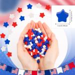 SEPGLITTER Red White Blue Star Polymer Clay Beads, 300pcs 4th of July Independence Day USA Red White and Blue Star Polymer Clay Beads for Jewelry Making DIY Bracelet Necklace Craft Patriotic Party