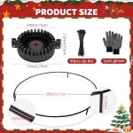 Lettry Flag Pole Christmas Tree Kit, Include Flag Pole Mega Topper Light Hook, Heavy-Duty Metal Hoop, Telescoping Flagpole Tree Light Hanging Set for Xmas Outdoor Patio Yard, Not Include Lights