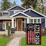 250 Years America Garden Flag, 1776-2026 USA 250th Anniversary Banner 4th of July Patriotic Yard Sign Double-Sided Waterproof Flag 12x18 Inch