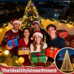 Lettry Flag Pole Christmas Tree Kit, Include Flag Pole Mega Topper Light Hook, Heavy-Duty Metal Hoop, Telescoping Flagpole Tree Light Hanging Set for Xmas Outdoor Patio Yard, Not Include Lights