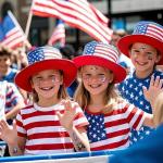 JoyfulGlam 4th of July Tattoos for Kids - American Flag Temporary Tattoos, USA Fourth of July Patriotic Party Supplies, 4th of July Party Accessories & Favors, Makeup Face Stickers