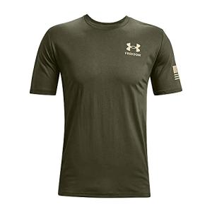 Under Armour Men's New Freedom Flag T-Shirt, Marine Od Green (390)/Desert Sand, Small
