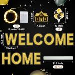 Yerliker 14 Pcs Welcome Home Yard Sign with Stakes LED Light 12.6" Welcome Home Lawn Sign Outdoor Yard Letters Decorations Patriotic Military Homecoming Party Supplies (Gold)