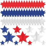 Sinload 45 Pcs 4th of July Decorations Red Silver White Blue Star Table Decor for Independence Day Patriotic Fourth of July Party Favors Memorial Day Centerpieces Decor