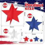Sinload 45 Pcs 4th of July Decorations Red Silver White Blue Star Table Decor for Independence Day Patriotic Fourth of July Party Favors Memorial Day Centerpieces Decor