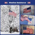 American Flags for Outside 3x5, Spun Polyester Tear-Resistant 3x5Ft Flag Heavy Duty Outdoor, All Weather Resistance American Flag with Embroidered Stars Sewn Stripes