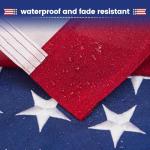 American Flags for Outside 3x5, Spun Polyester Tear-Resistant 3x5Ft Flag Heavy Duty Outdoor, All Weather Resistance American Flag with Embroidered Stars Sewn Stripes