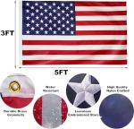 IIOPE 16FT Heavy Duty Flag Pole for Outside House – 13-Gauge Extra-Thick Aluminum Flagpole, Complete Set with USA Flag & All Hardware to Fly Two Flags – Great for Patriotic Displays & Gift Giving