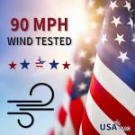 IIOPE 16FT Heavy Duty Flag Pole for Outside House – 13-Gauge Extra-Thick Aluminum Flagpole, Complete Set with USA Flag & All Hardware to Fly Two Flags – Great for Patriotic Displays & Gift Giving