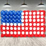 288Pcs 4th of July Balloons with Star Stickers American Flag Decorations Patriotic Independence Day Red White and Blue Latex Balloon Set Welcome to USA Labor Day Memorial Day Party Decor Supplies