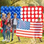 288Pcs 4th of July Balloons with Star Stickers American Flag Decorations Patriotic Independence Day Red White and Blue Latex Balloon Set Welcome to USA Labor Day Memorial Day Party Decor Supplies