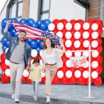 288Pcs 4th of July Balloons with Star Stickers American Flag Decorations Patriotic Independence Day Red White and Blue Latex Balloon Set Welcome to USA Labor Day Memorial Day Party Decor Supplies