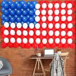 288Pcs 4th of July Balloons with Star Stickers American Flag Decorations Patriotic Independence Day Red White and Blue Latex Balloon Set Welcome to USA Labor Day Memorial Day Party Decor Supplies