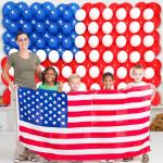 288Pcs 4th of July Balloons with Star Stickers American Flag Decorations Patriotic Independence Day Red White and Blue Latex Balloon Set Welcome to USA Labor Day Memorial Day Party Decor Supplies