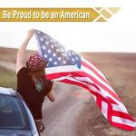 TOPFLAGS American Flag 4x6 FT Outdoor Heavy Duty - Superior US Flag 4x6 Feet, American Flags for Outside, Superior USA Flag with Beautiful Embroidered Stars, Sewn Stripes and Brass Grommets