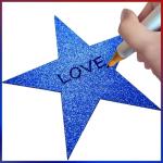 108 Pcs 6 Inch Patriotic Stars Cutouts 4th of July Cardboard Stars Cut-Outs Decorations for Independence Day Memorial Day Graduation Wall Decor Craft Supplies (Red, Blue, Silver)