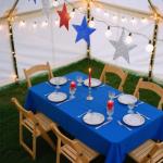 108 Pcs 6 Inch Patriotic Stars Cutouts 4th of July Cardboard Stars Cut-Outs Decorations for Independence Day Memorial Day Graduation Wall Decor Craft Supplies (Red, Blue, Silver)