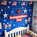 108 Pcs 6 Inch Patriotic Stars Cutouts 4th of July Cardboard Stars Cut-Outs Decorations for Independence Day Memorial Day Graduation Wall Decor Craft Supplies (Red, Blue, Silver)