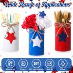Domensi 6 Pcs Veterans Day Table Centerpieces Patriotic Vases Red White and Blue Decor Galvanized Metal Vases for Flowers Mason Jars Utensil Holder for Kitchen Home 4th of July Veterans Decorations
