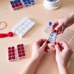 1200 Pcs 6mm Plastic Beads Patriotic Pearl Beads Small Round 4th of July Independence Day Jewelry Making for Necklace Bracelets Earrings (Red White Blue)