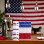 1200 Pcs 6mm Plastic Beads Patriotic Pearl Beads Small Round 4th of July Independence Day Jewelry Making for Necklace Bracelets Earrings (Red White Blue)