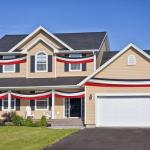 2 Pack American Bunting Flags 2x20 Ft Red,White & Blue Stripe Flags Outside Banners Decorations Outdoor Home Garden Porch USA Patriotic Flag for Garage,Competition,Anniversaries Decoration.